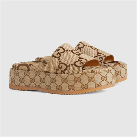 gucci shiner slides|Gucci platform slide sandals women.